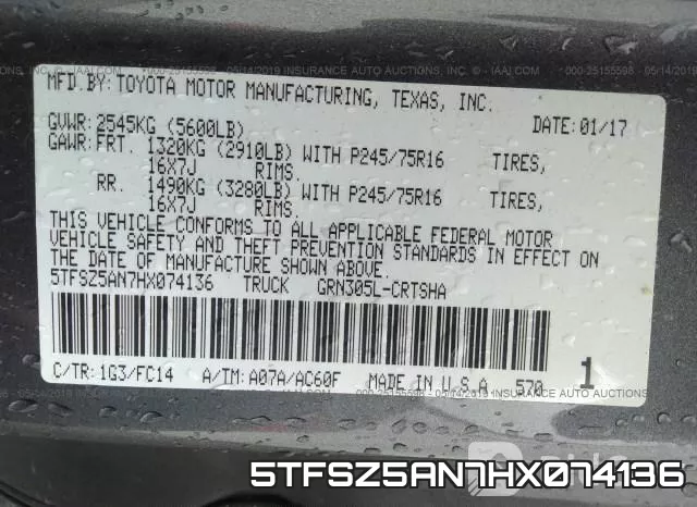 5TFSZ5AN7HX074136 фото 10