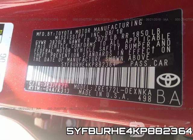 5YFBURHE4KP882364 фото 10