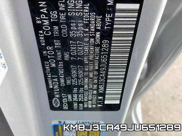 KM8J3CA49JU651289 фото 2
