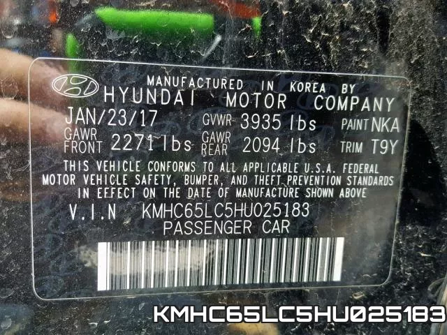 KMHC65LC5HU025183 фото 2