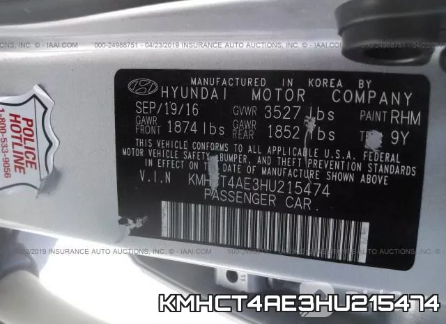 KMHCT4AE3HU215474 фото 10