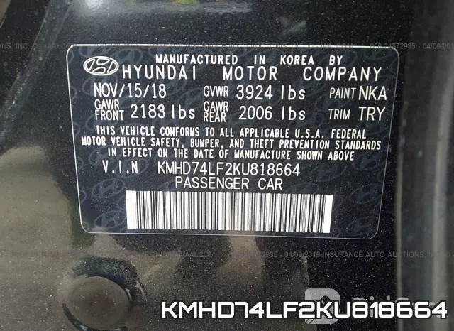 KMHD74LF2KU818664 фото 10