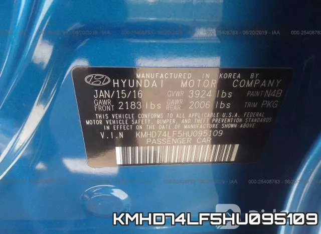 KMHD74LF5HU095109 фото 10