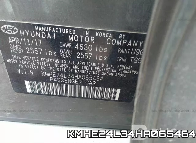 KMHE24L34HA065464 фото 10