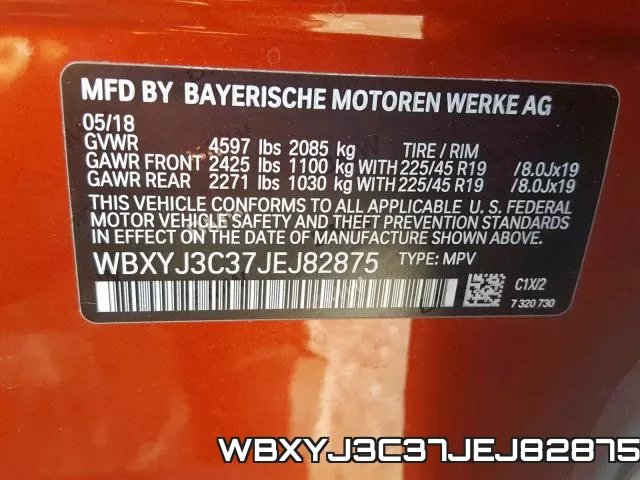 WBXYJ3C37JEJ82875 фото 2