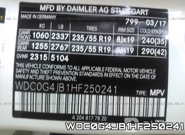 WDC0G4JB1HF250241 фото 10