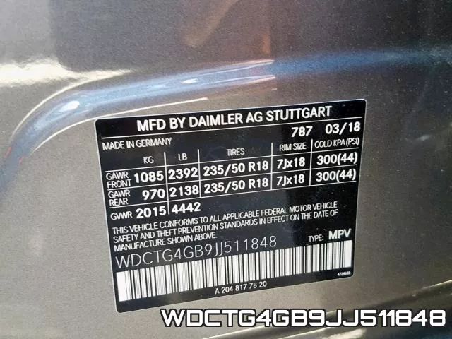 WDCTG4GB9JJ511848 фото 2