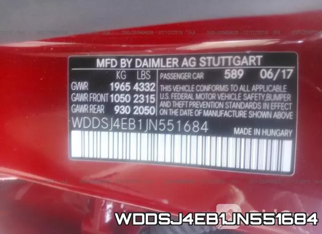 WDDSJ4EB1JN551684 фото 10