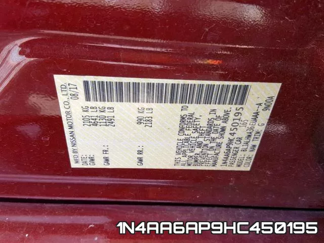 1N4AA6AP9HC450195 фото 2