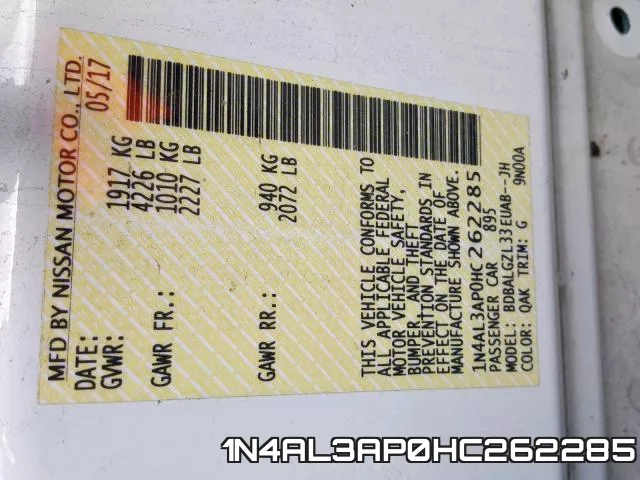 1N4AL3AP0HC262285 фото 2