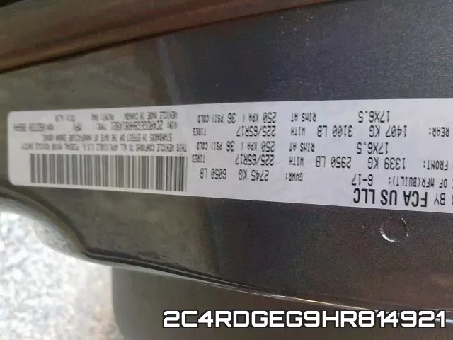 2C4RDGEG9HR814921 фото 2
