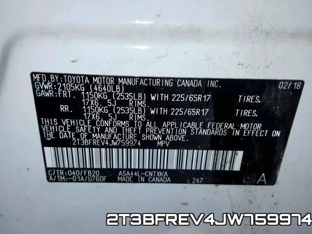 2T3BFREV4JW759974 фото 2