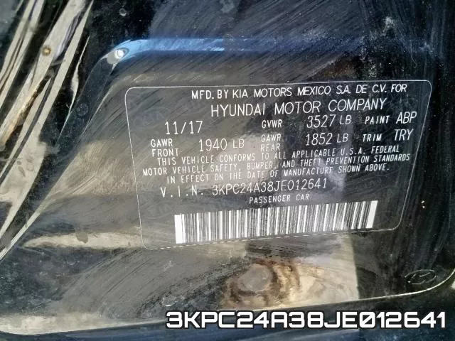 3KPC24A38JE012641 фото 2