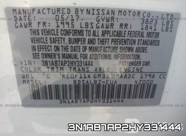 3N1AB7AP2HY331444 фото 10