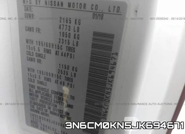 3N6CM0KN5JK694671 фото 10