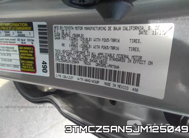 3TMCZ5AN5JM125049 фото 9