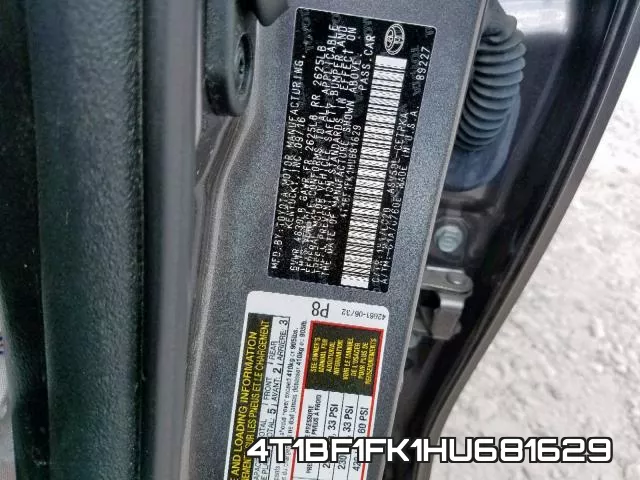 4T1BF1FK1HU681629 фото 2