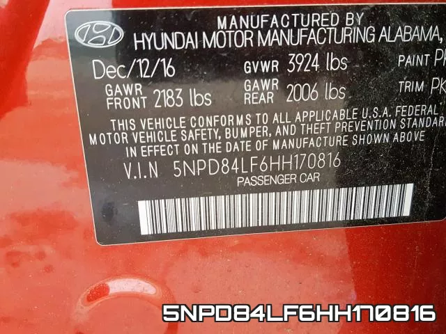 5NPD84LF6HH170816 фото 2