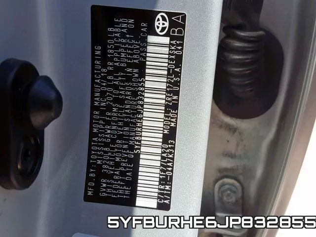 5YFBURHE6JP832855 фото 2