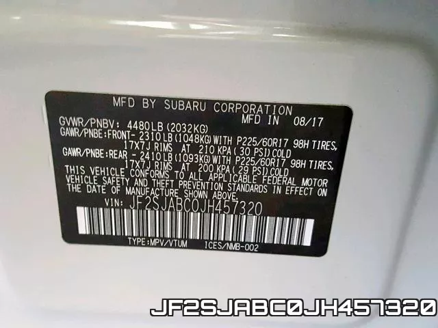 JF2SJABC0JH457320 фото 2