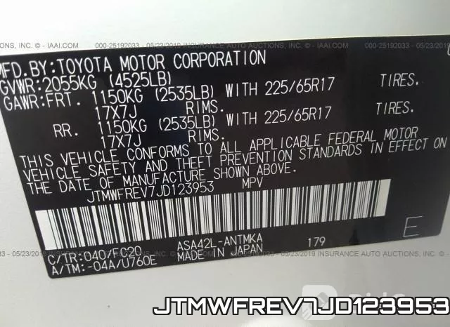 JTMWFREV7JD123953 фото 10