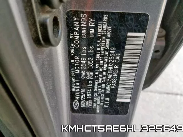KMHCT5AE6HU325649 фото 2