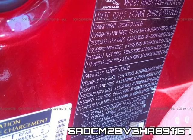 SADCM2BV3HA891157 фото 10