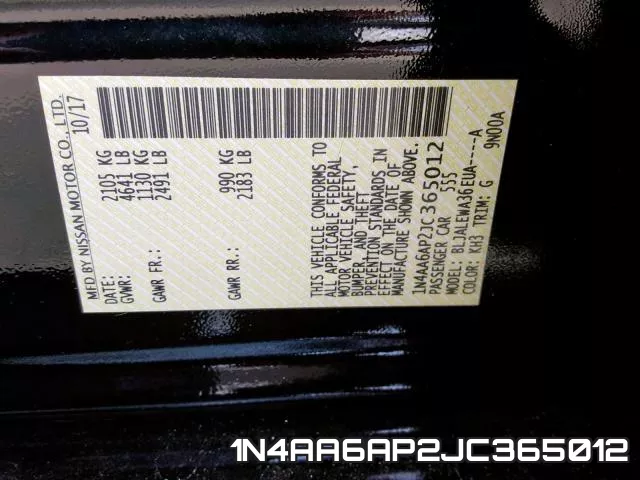 1N4AA6AP2JC365012 фото 2