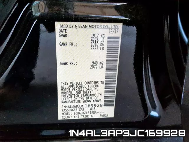 1N4AL3AP3JC169928 фото 2