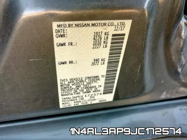 1N4AL3AP9JC172574 фото 2
