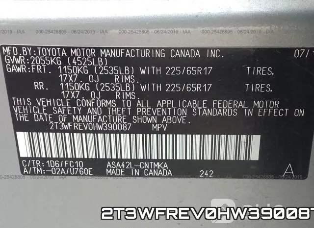 2T3WFREV0HW390087 фото 10