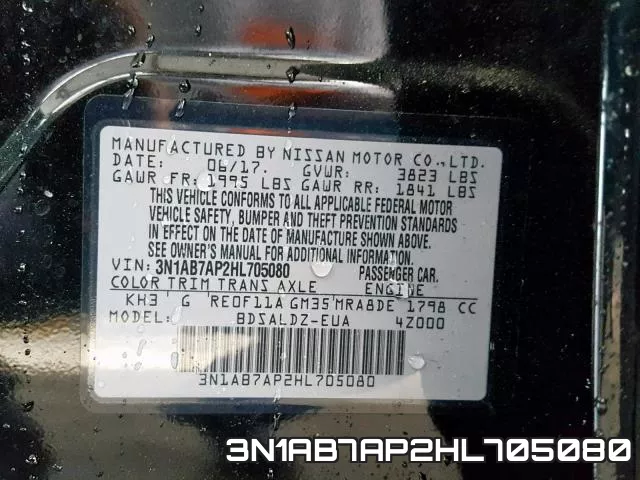 3N1AB7AP2HL705080 фото 2