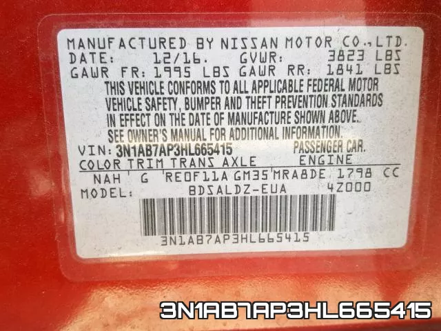 3N1AB7AP3HL665415 фото 2