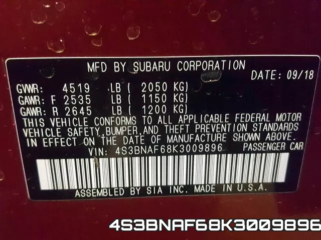 4S3BNAF68K3009896 фото 2