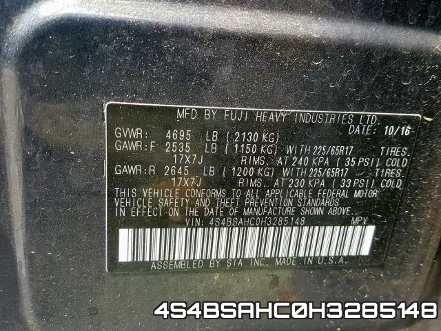 4S4BSAHC0H3285148 фото 2