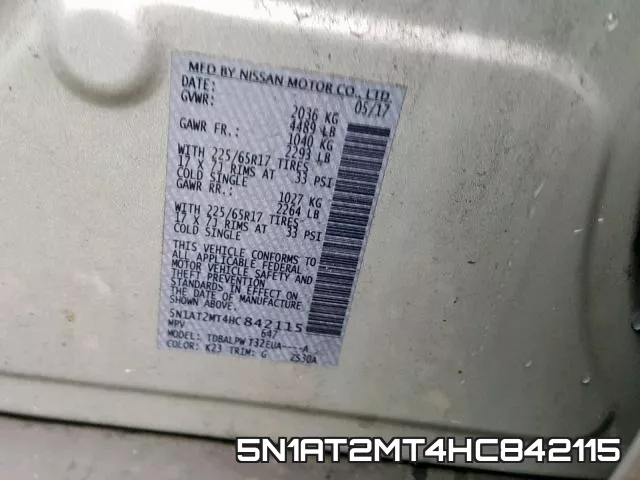 5N1AT2MT4HC842115 фото 2