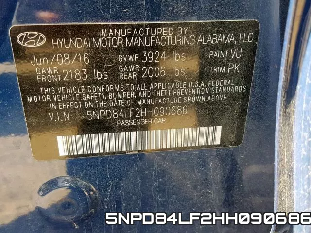 5NPD84LF2HH090686 фото 2
