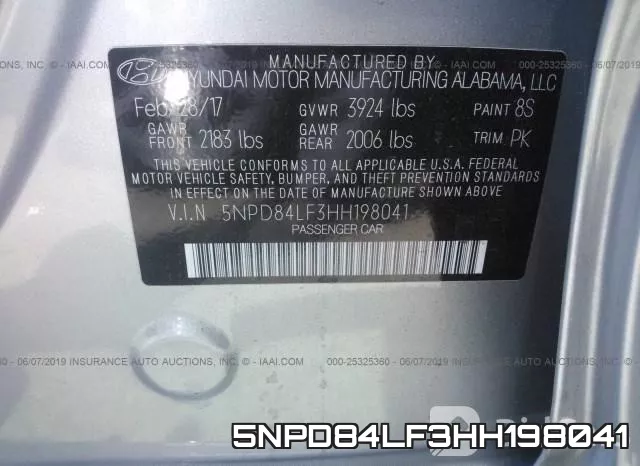 5NPD84LF3HH198041 фото 10