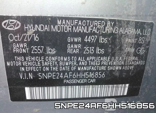 5NPE24AF6HH516856 фото 10