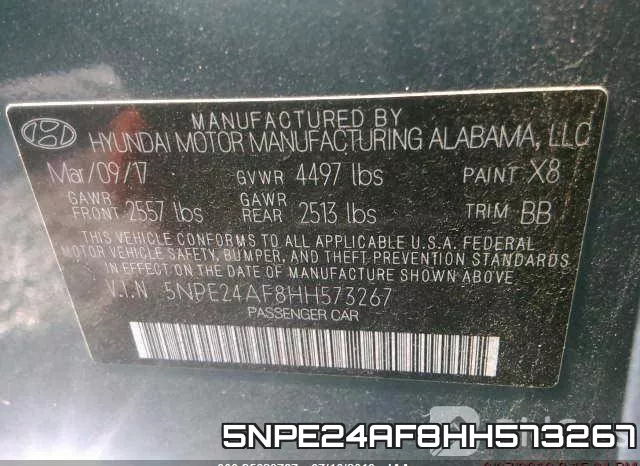 5NPE24AF8HH573267 фото 10