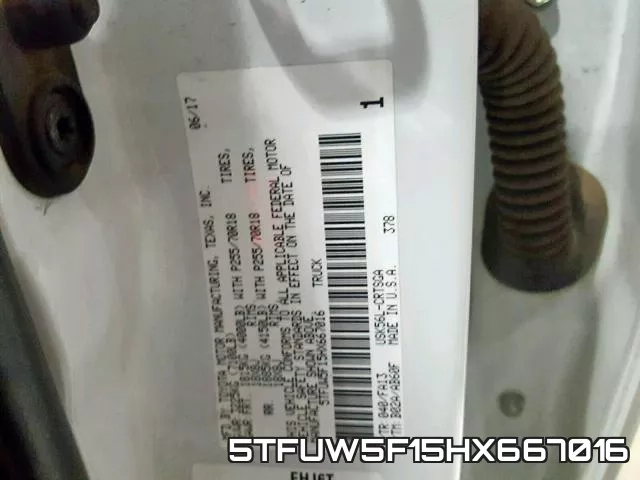 5TFUW5F15HX667016 фото 2