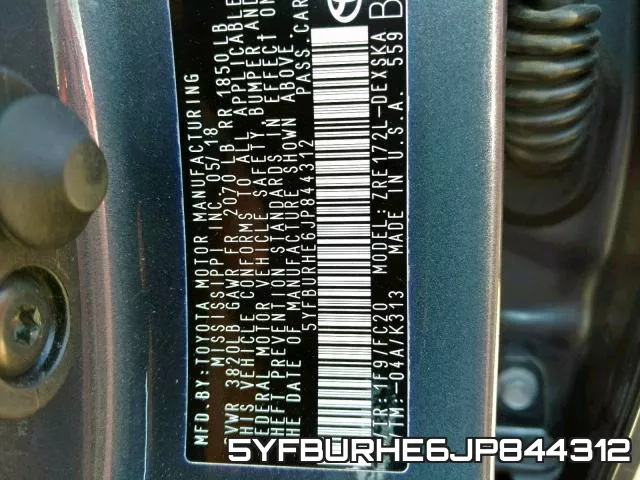 5YFBURHE6JP844312 фото 2