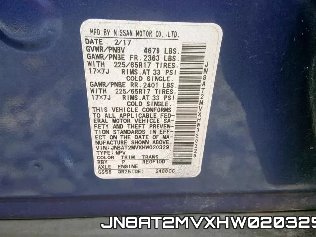 JN8AT2MVXHW020329 фото 2