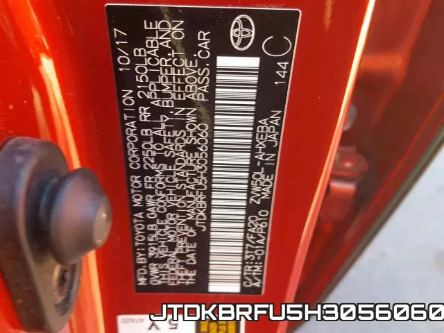 JTDKBRFU5H3056060 фото 2