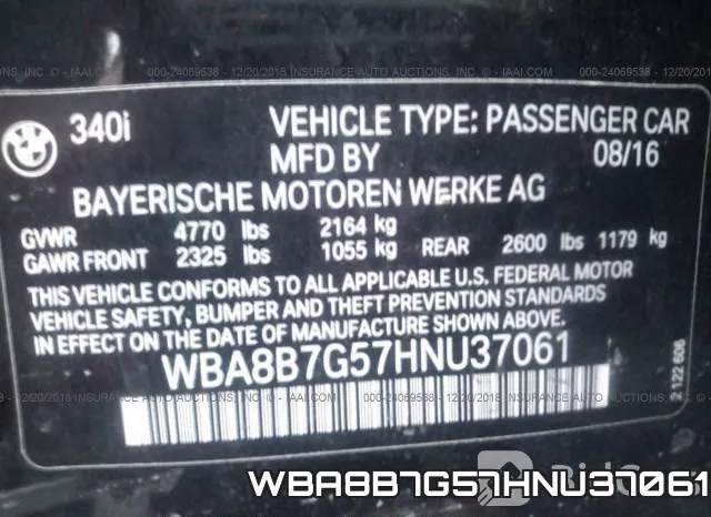 WBA8B7G57HNU37061 фото 10