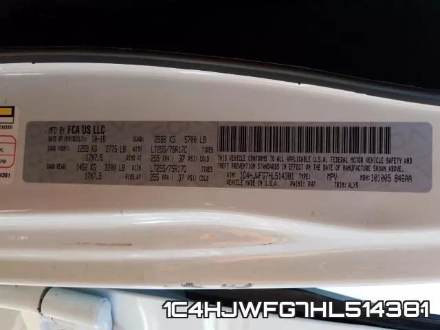 1C4HJWFG7HL514381 фото 2