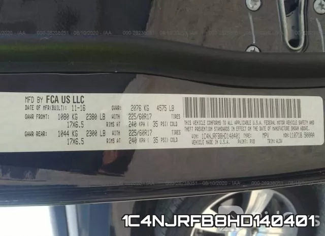 1C4NJRFB8HD140401 фото 10
