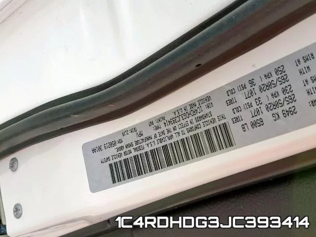 1C4RDHDG3JC393414 фото 2