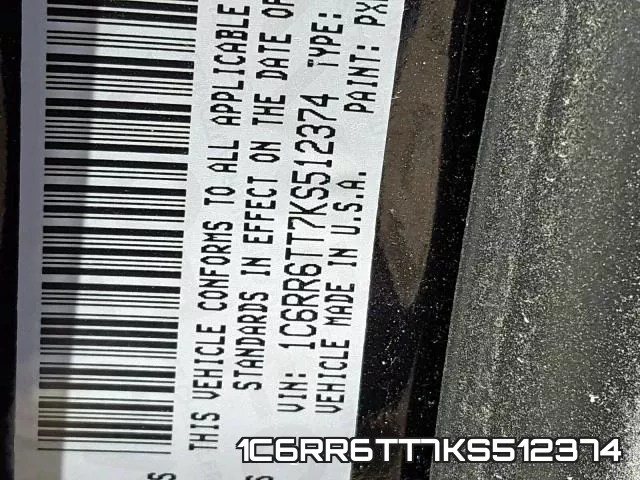 1C6RR6TT7KS512374 фото 2