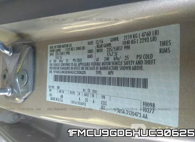 1FMCU9GD6HUC30625 фото 10